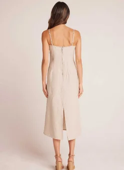 Aansluitende Cami Midi-Jurk - Linnen Zand>Bella Dahl Discount