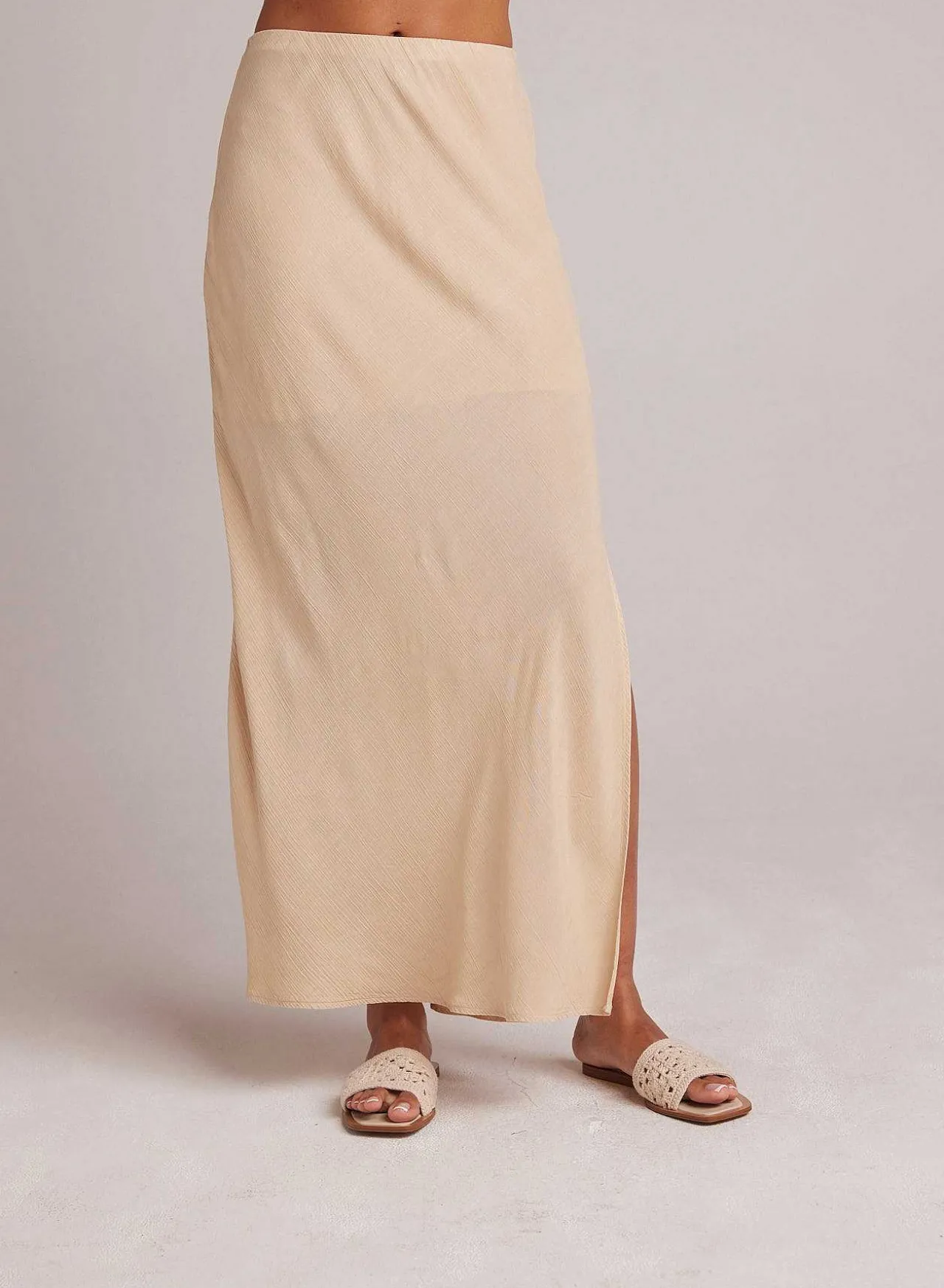 Bias Maxi-Rok Met Zijsplit - Klassiek Kaki>Bella Dahl Flash Sale