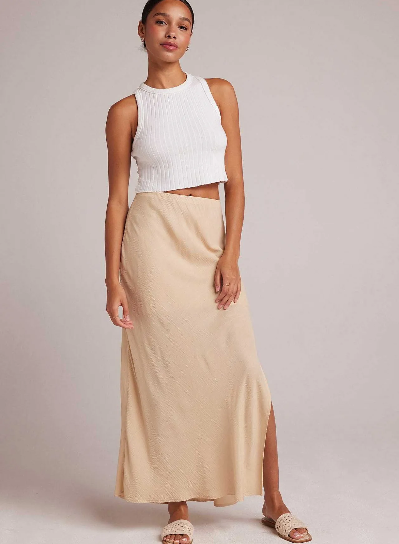 Bias Maxi-Rok Met Zijsplit - Klassiek Kaki>Bella Dahl Flash Sale