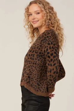 Bijgesneden Slouchy Trui - Mokka-Luipaard>Bella Dahl Online