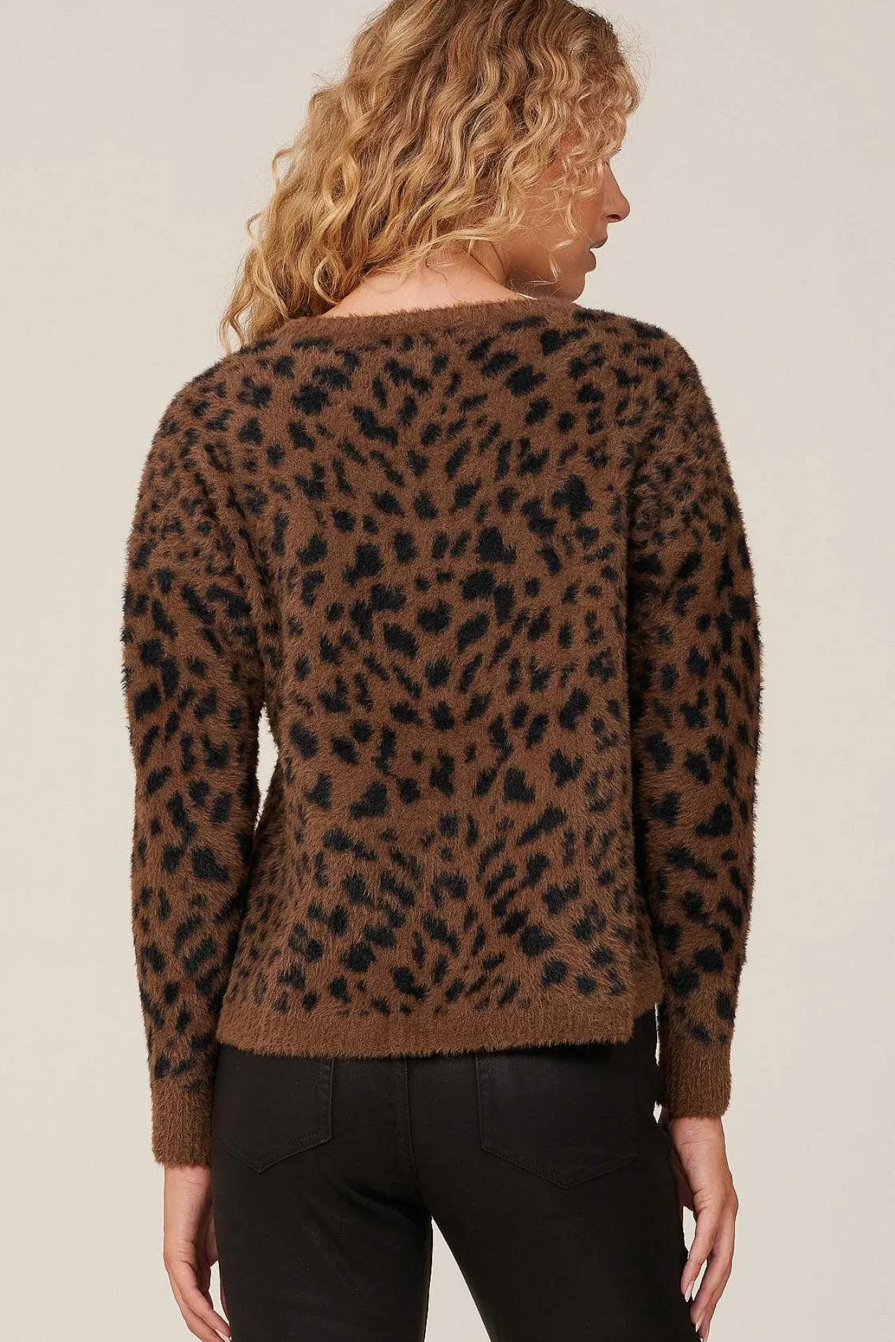 Bijgesneden Slouchy Trui - Mokka-Luipaard>Bella Dahl Online