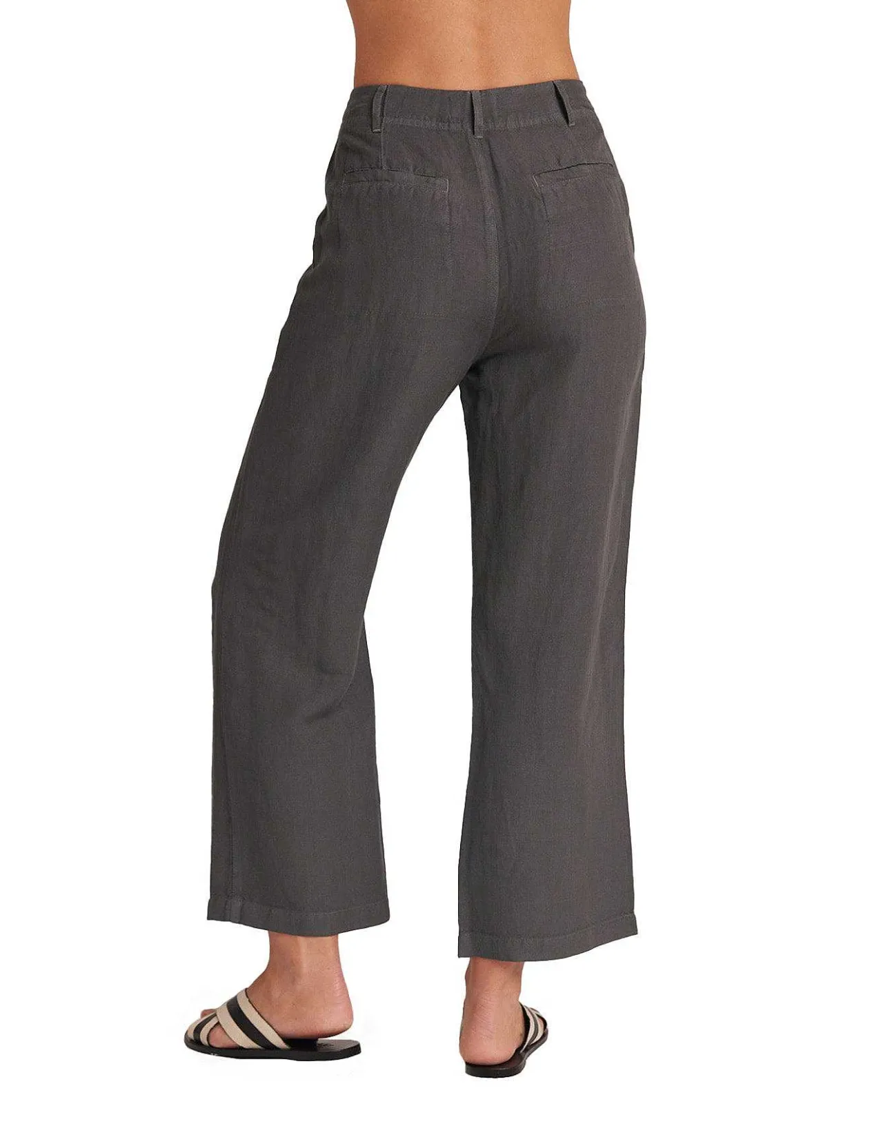 Blakely Utility Crop Met Wijde Pijpen - Charcoal Shadow>Bella Dahl Clearance
