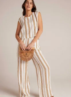 Boxy Button Back Top - Redwood-Streep>Bella Dahl Cheap