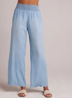 Broek Met Gesmokte Taille En Wijde Pijpen - Caribbean Wash><noscript><img width=