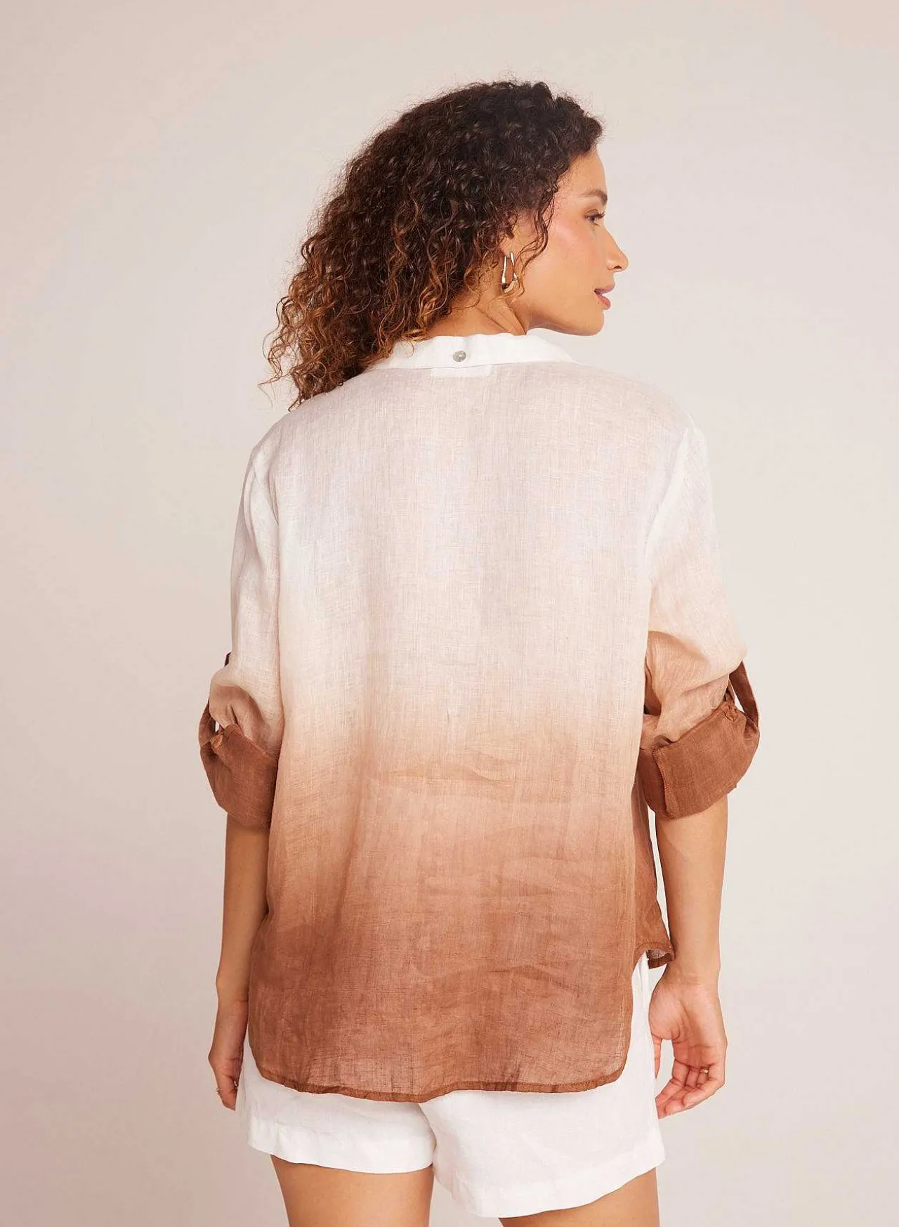 Capri Button Down - Kokosnoot Ombre-Kleurstof>Bella Dahl Sale