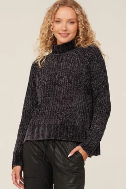 Chenille Trui Met Col - Shadow Night><noscript><img width=