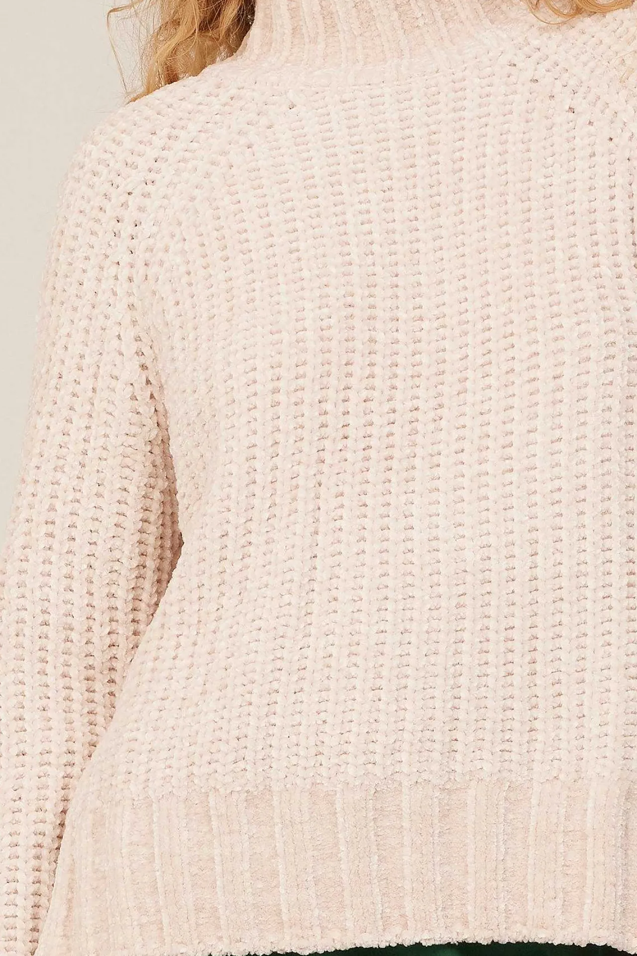 Chenille Trui Met Coltrui - Opaal Ivoor>Bella Dahl Discount