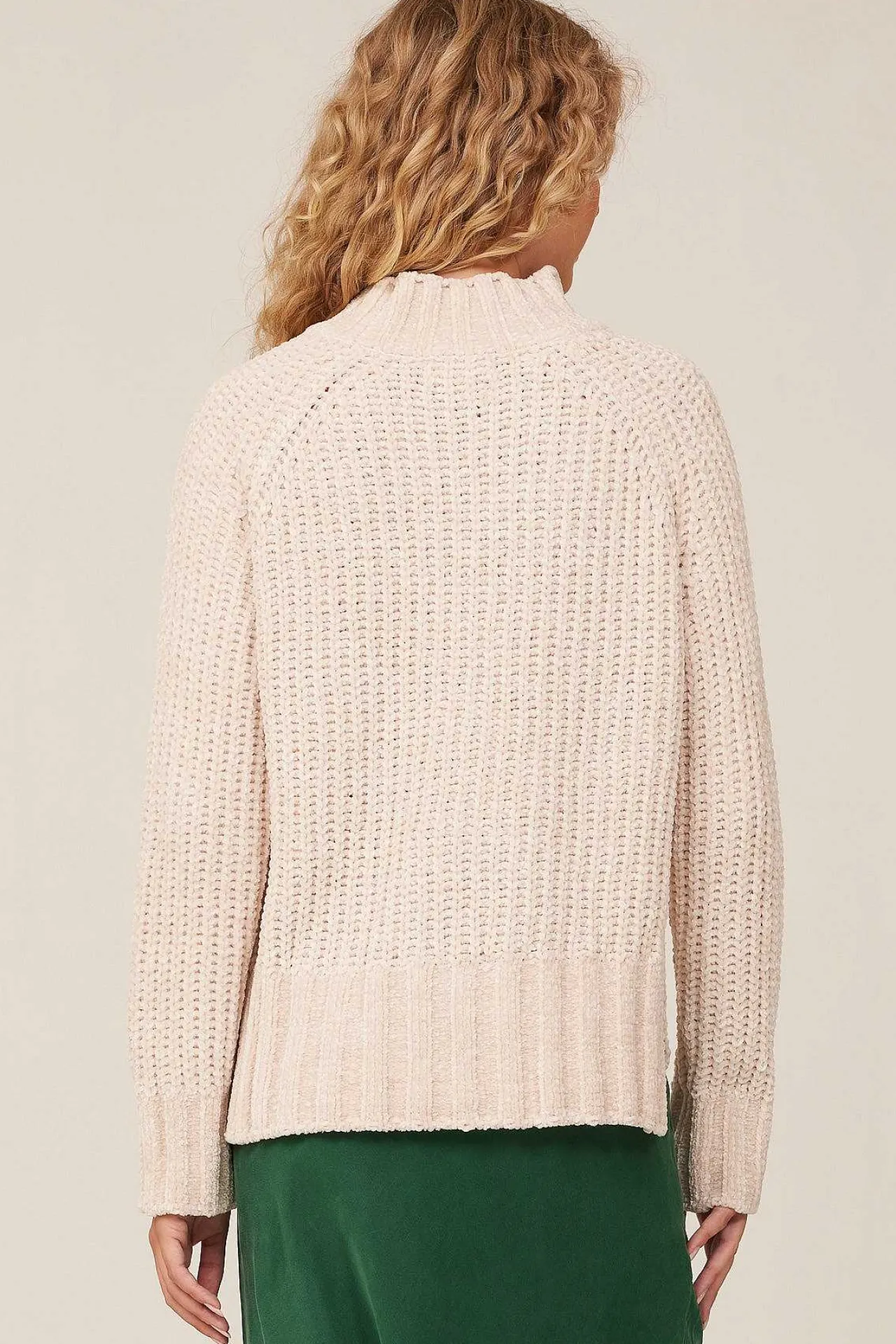 Chenille Trui Met Coltrui - Opaal Ivoor>Bella Dahl Discount