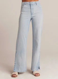 Cleo Jeans Met Zijsplit - Ocean Mist Wash><noscript><img width=