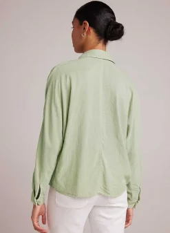 Dolman Mouw Met Knoopsluiting - Coastal Sage><noscript><img width=