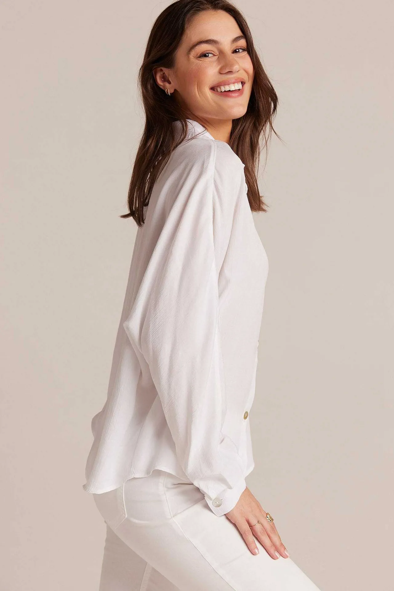 Domanmouw Met Knoopsluiting - Wit>Bella Dahl Clearance