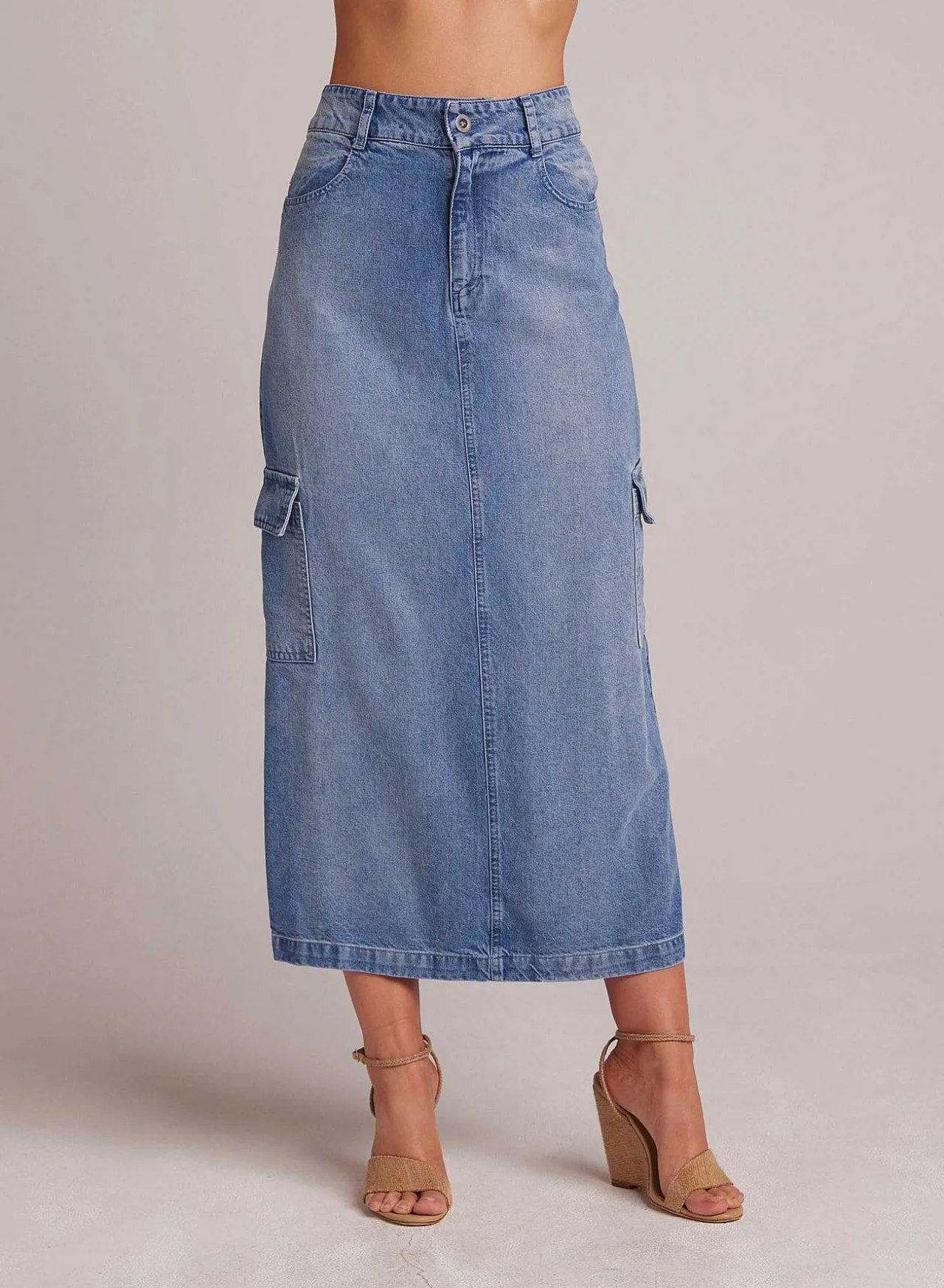 Edie Cargo Lange Rok - Pacific Salt Wash>Bella Dahl Flash Sale