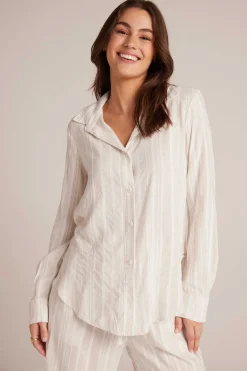 Flowy Button-Down - Witte Zandstreep><noscript><img width=