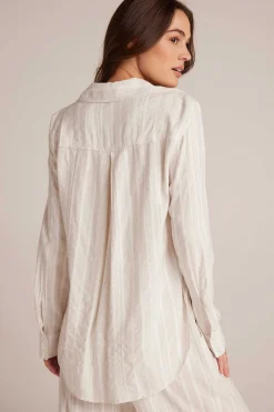 Flowy Button-Down - Witte Zandstreep>Bella Dahl Sale