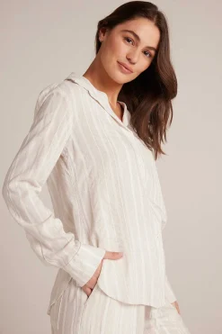 Flowy Button-Down - Witte Zandstreep><noscript><img width=