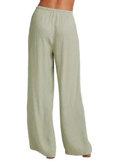Gemakkelijk Geplooide Broek Met Wijde Pijpen - Coastal Sage><noscript><img width=