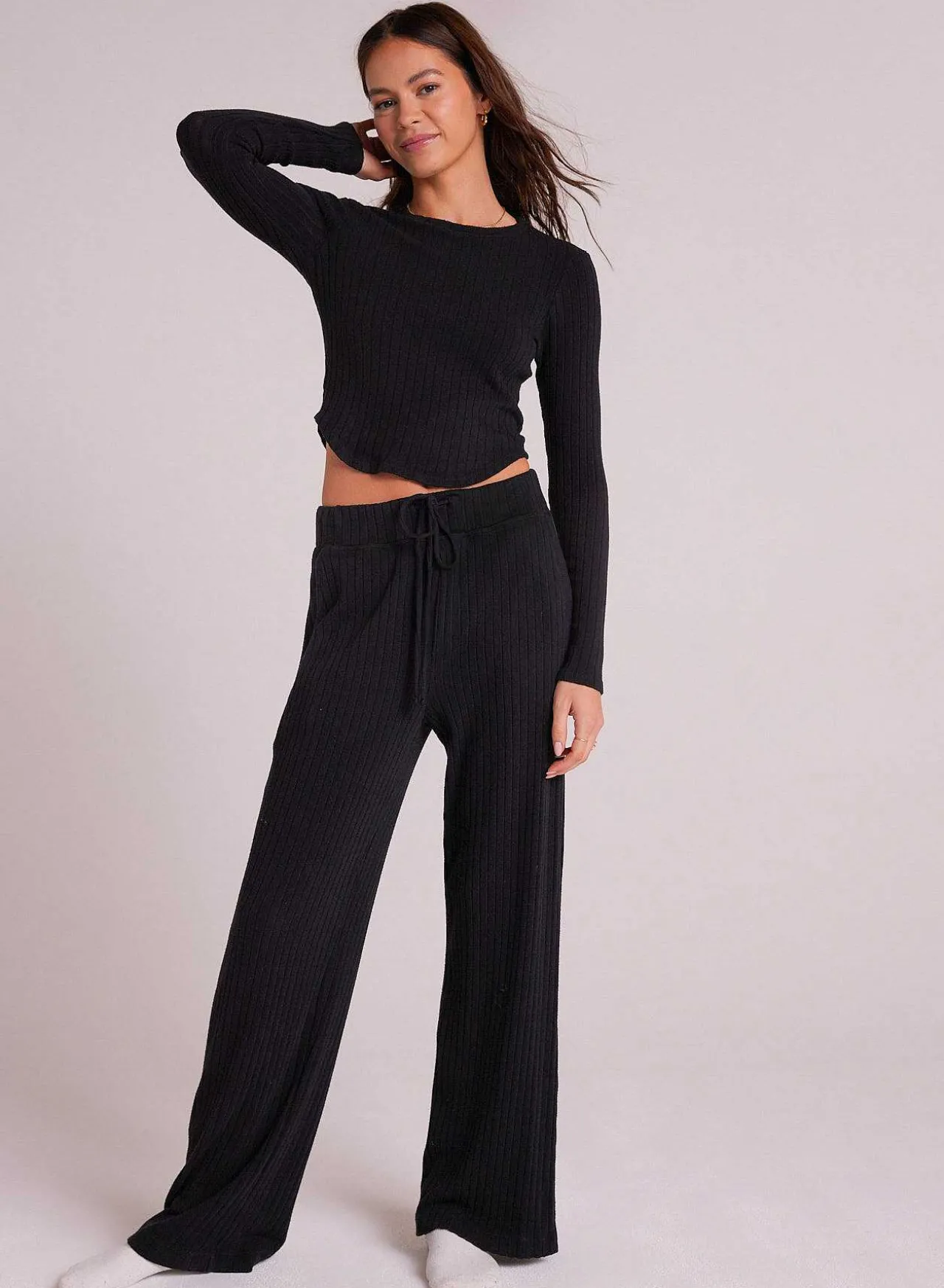 Gemakkelijke Broek Met Wijde Pijpen - Zwart>Bella Dahl Fashion