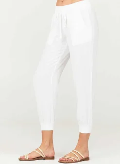 Gemakkelijke Joggingbroek Met Trekkoord - Wit>Bella Dahl Shop