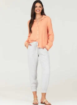 Gemakkelijke Joggingbroek Met Trekkoord - Foggy Sky><noscript><img width=