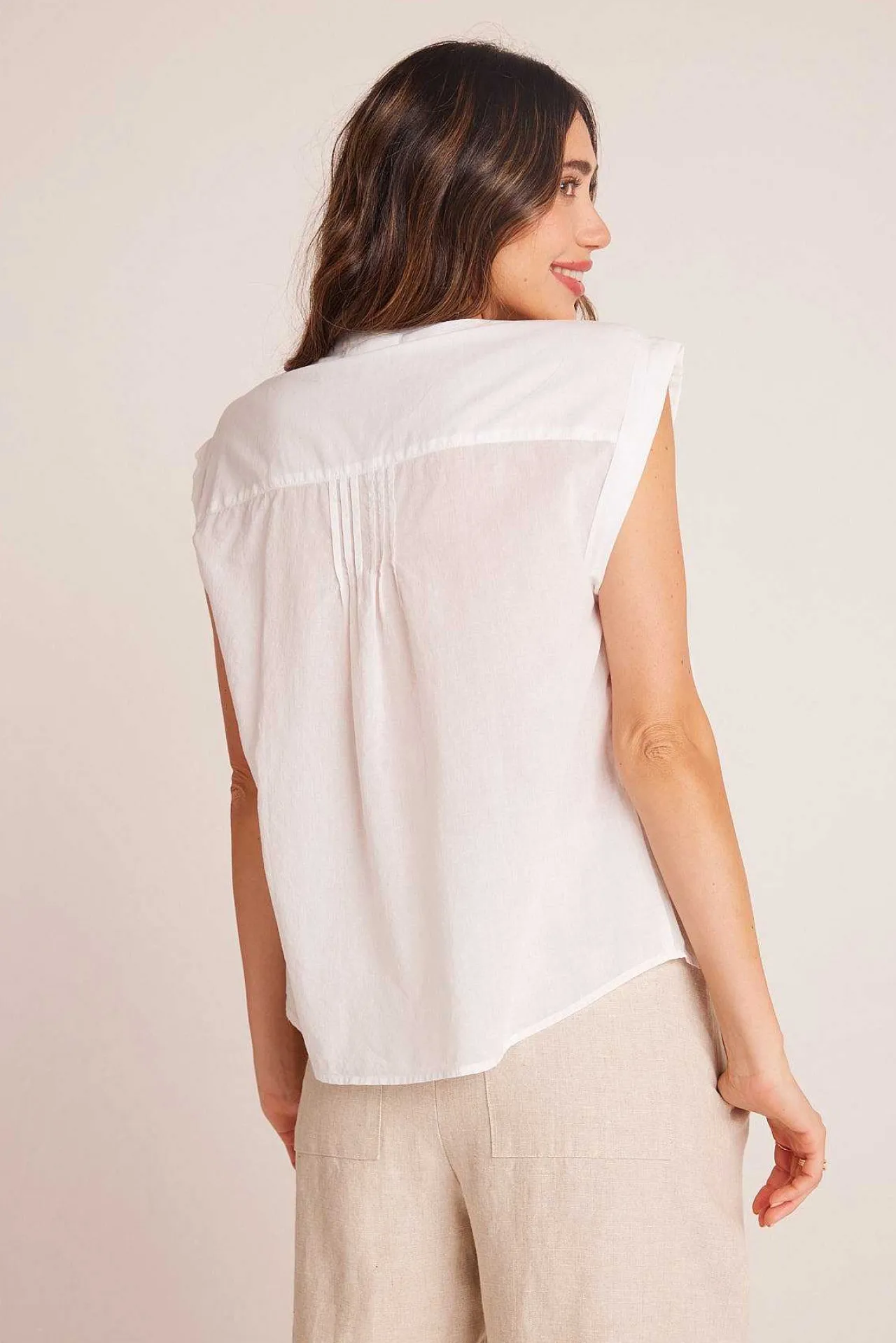 Geplooide Trui Met Korte Mouwen - Wit>Bella Dahl Fashion