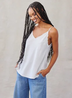 Gerafeld Tencel Cami - Mistige Lucht><noscript><img width=