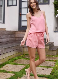 Gerafelde Zoomzak Kort - Bloesemroze>Bella Dahl New