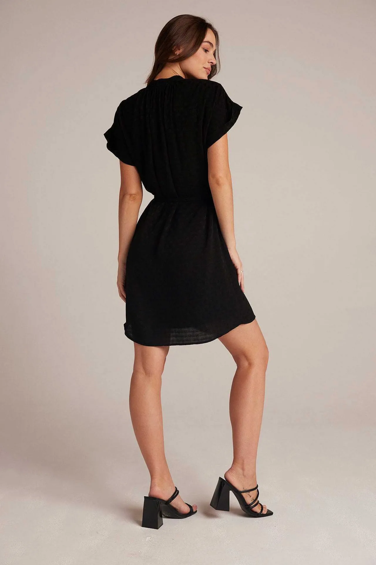 Gesmokte Jurk Met Riem - Zwart>Bella Dahl Flash Sale
