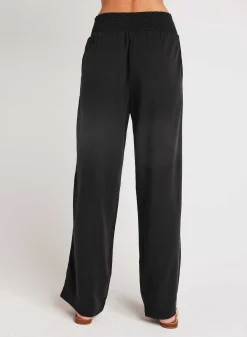 Gesmokte Taille Met Wijde Pijpen - Vintage Zwart>Bella Dahl Best