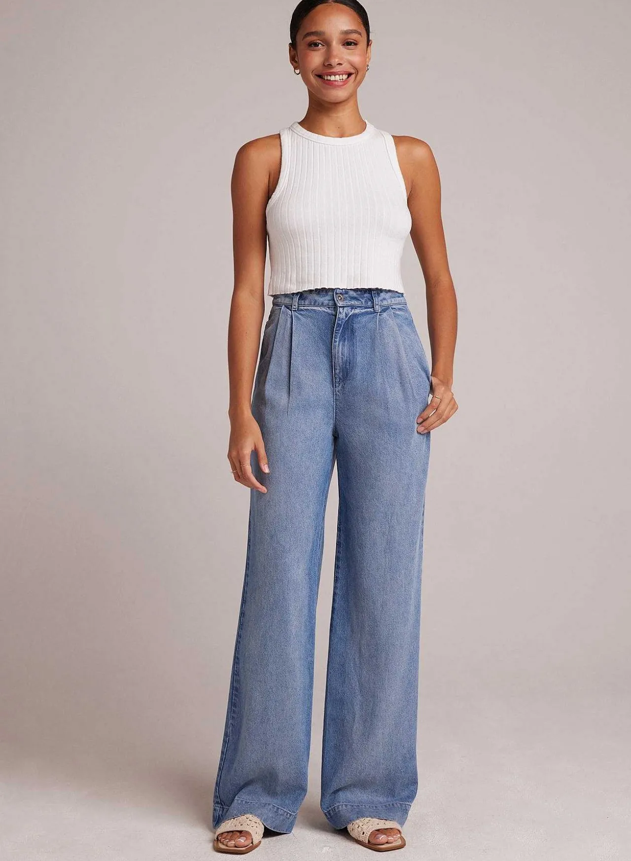 Greta Geplooide Broek Met Wijde Pijpen - Pacific Salt Wash>Bella Dahl Outlet
