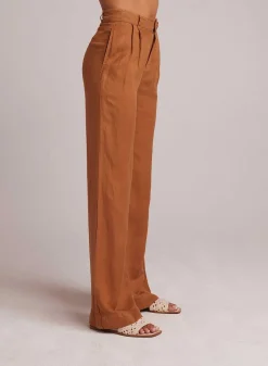 Greta Geplooide Broek Met Wijde Pijpen - Gouden Henna>Bella Dahl Hot
