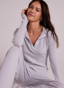 Henley Met Lange Mouwen - Zilverstreep><noscript><img width=
