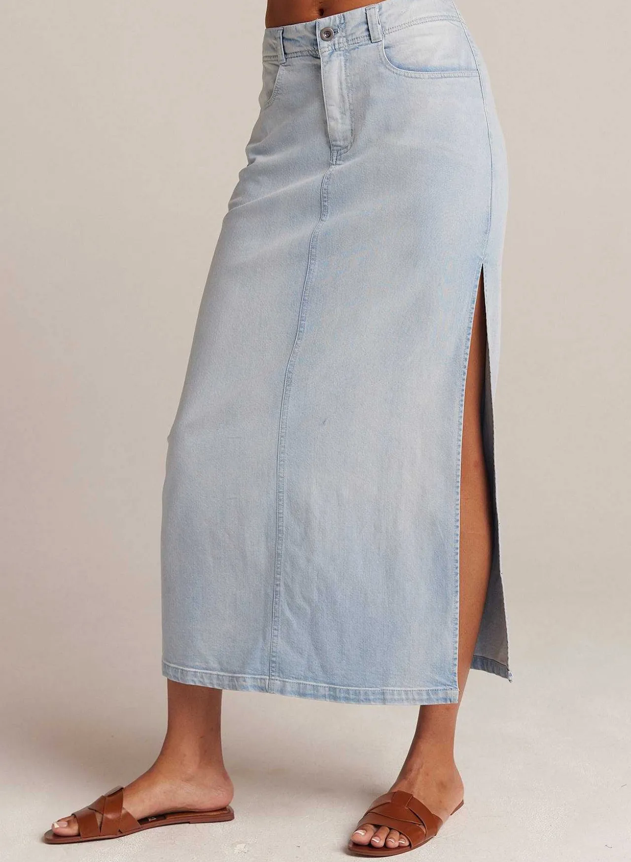 Indigo Rok Met Zijsplitten - Ocean Mist Wash>Bella Dahl Cheap