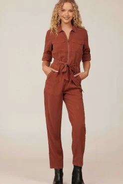 Jumpsuit Met Lange Mouwen En Ritssluiting Aan De Voorkant - Herfst Amber>Bella Dahl Best