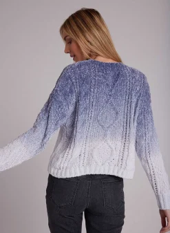 Kabeltrui Met Ronde Hals - Winter Sky Ombre><noscript><img width=