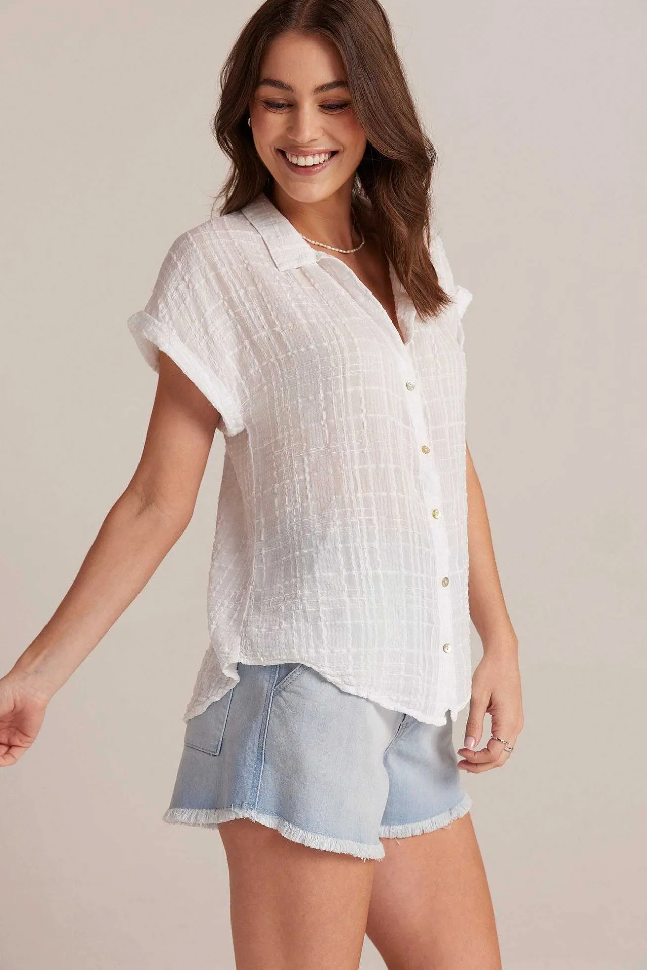 Kapmouw Met Knoopsluiting - Wit>Bella Dahl Cheap