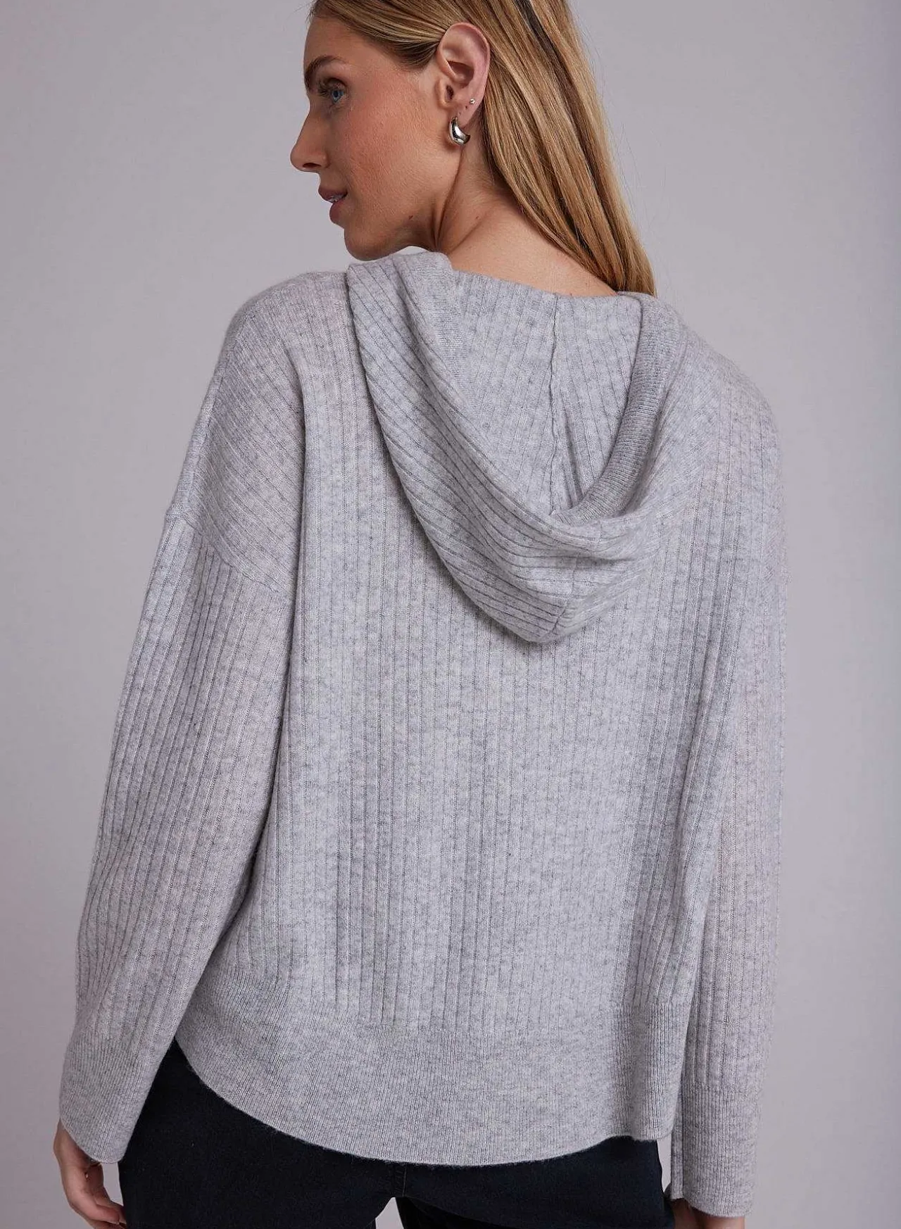 Kasjmier Trui Met Capuchon - Heather Fog>Bella Dahl Fashion