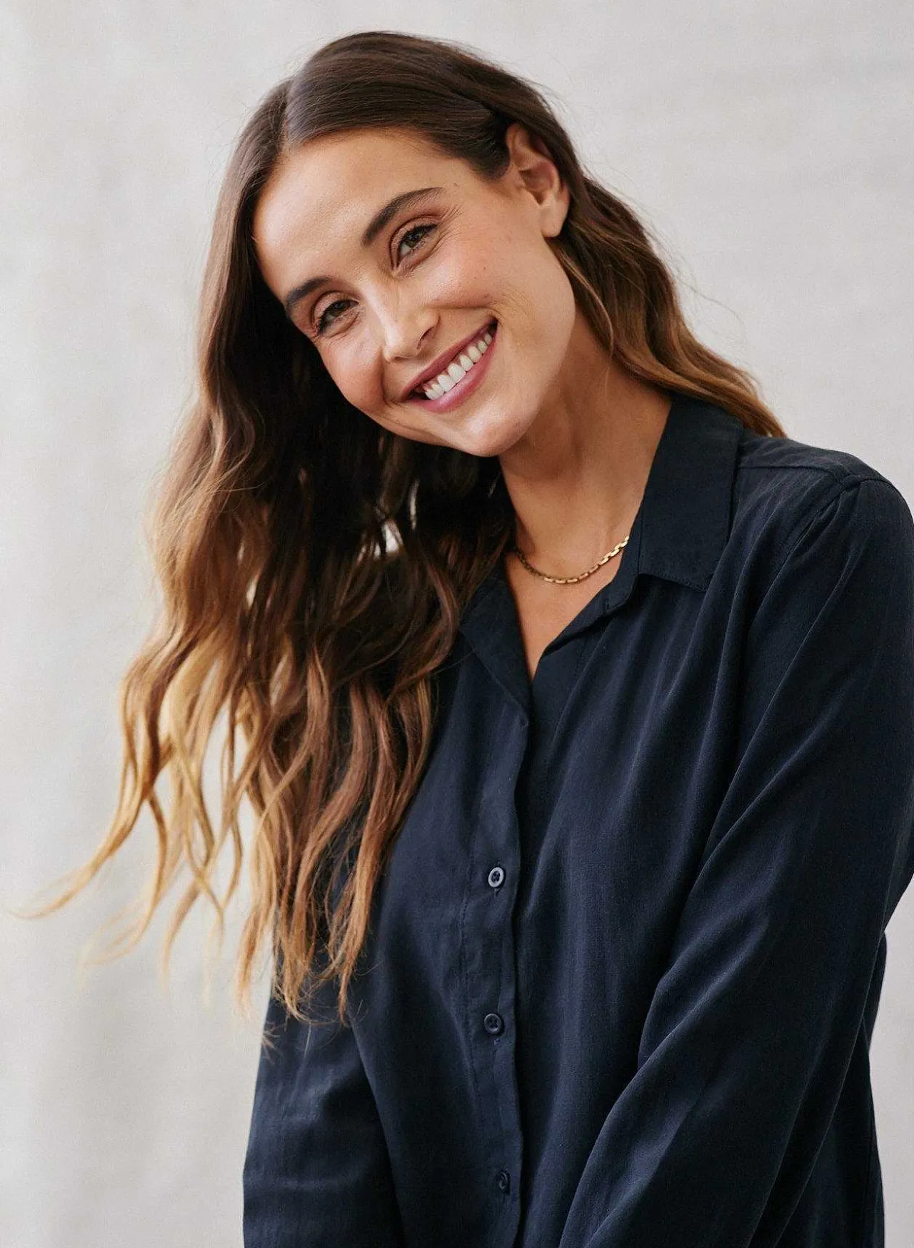 Klassieke Button-Down Met Lange Mouwen - Vintage Zwart>Bella Dahl Outlet