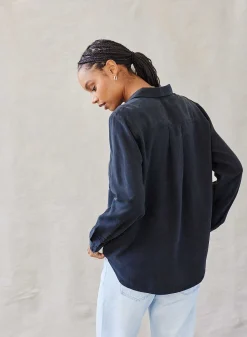 Klassieke Button-Down Met Twee Zakken - Vintage Zwart><noscript><img width=