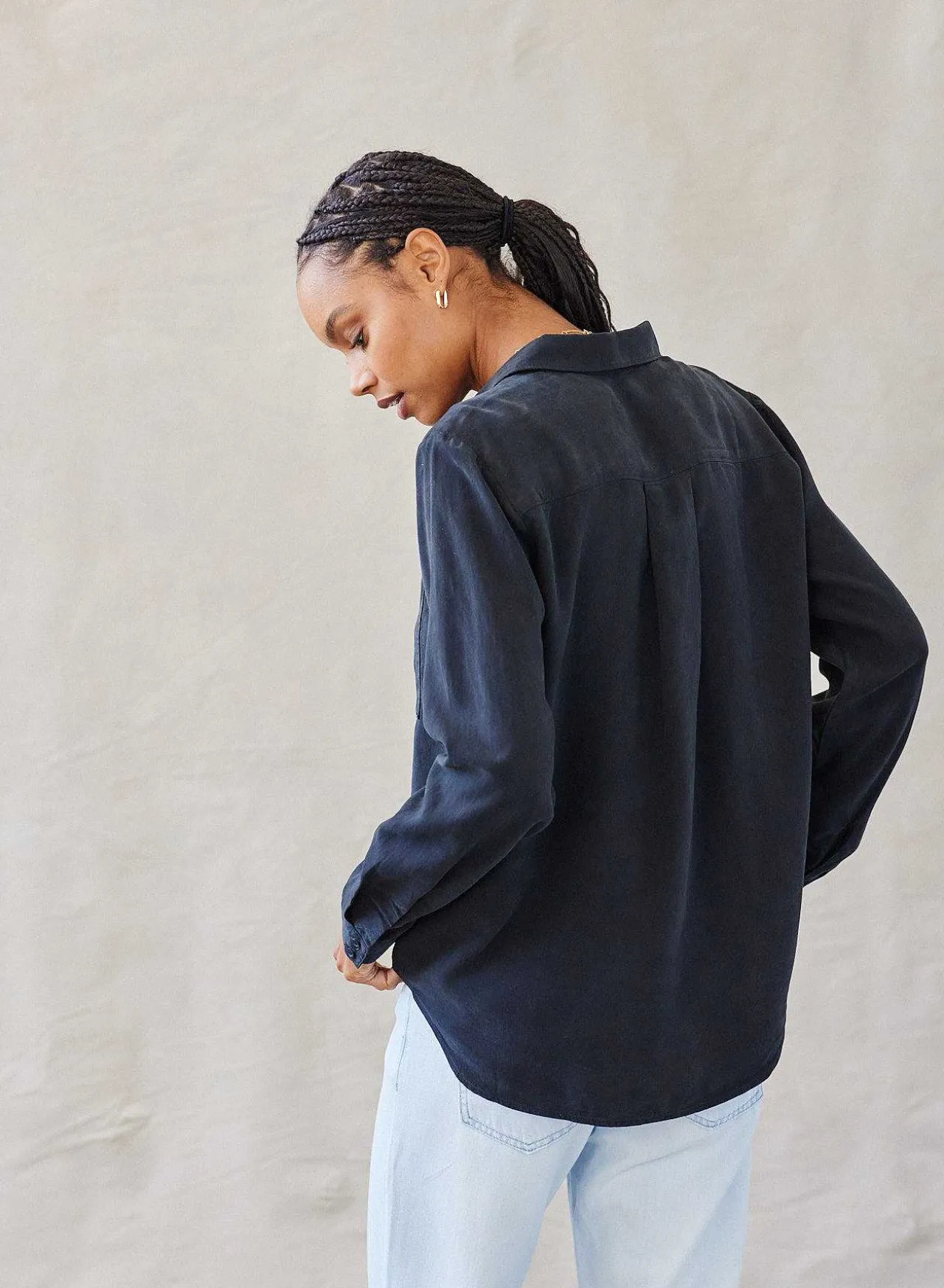 Klassieke Button-Down Met Twee Zakken - Vintage Zwart>Bella Dahl Hot