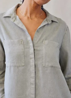 Klassieke Button-Down Met Twee Zakken - Zacht Leger>Bella Dahl Discount