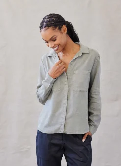 Klassieke Button-Down Met Twee Zakken - Zacht Leger><noscript><img width=