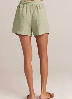 Kort Plooitje Aan De Voorkant Met Riem - Bleke Palm>Bella Dahl Best