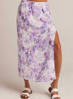 Linnen Maxirok Met Zijsplit - Iris Bloemenprint><noscript><img width=