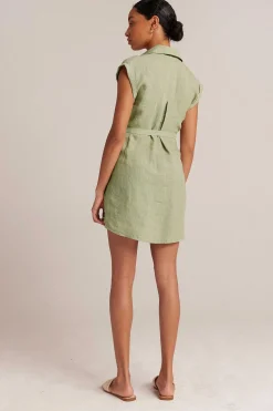 Linnen Overhemdjurk Met Riem - Pale Palm><noscript><img width=