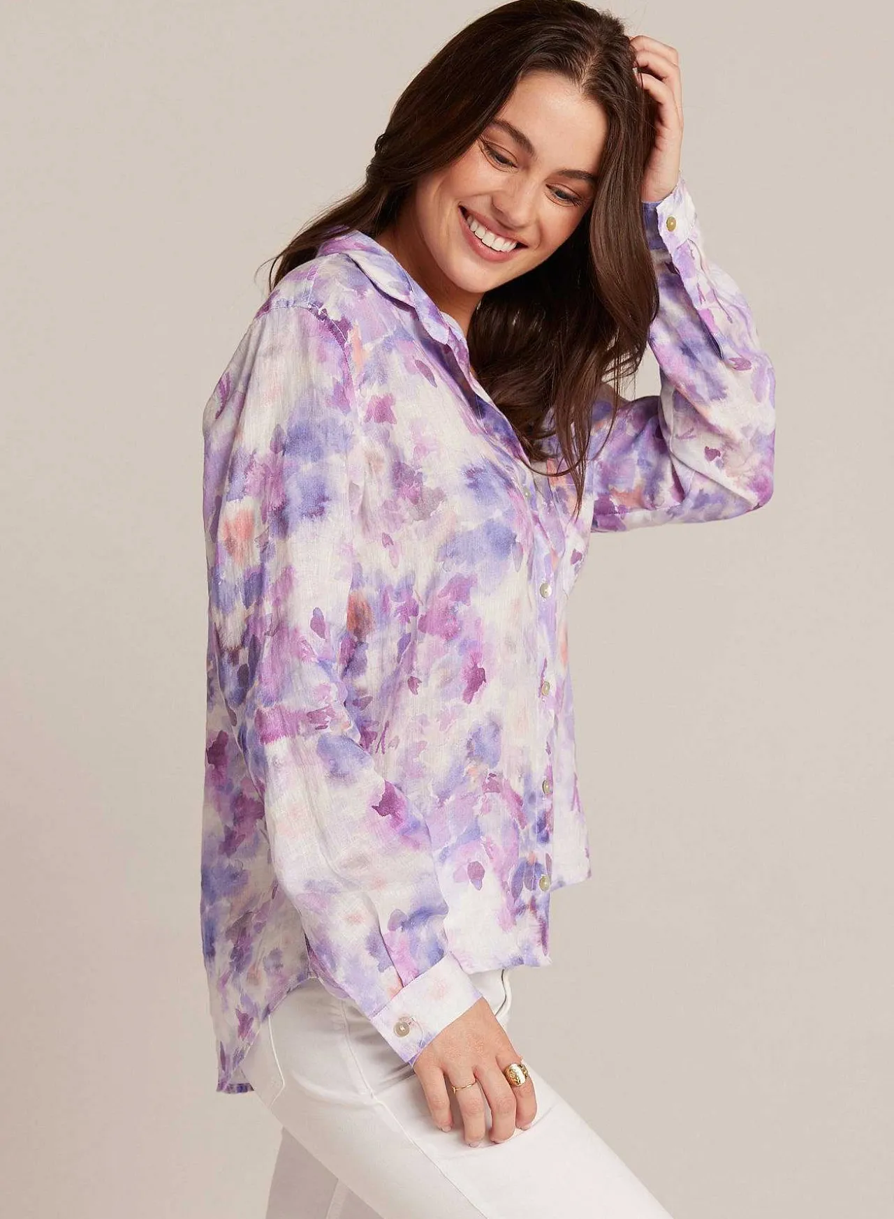 Linnen Zak Met Knoopsluiting - Iris Bloemenprint>Bella Dahl Fashion