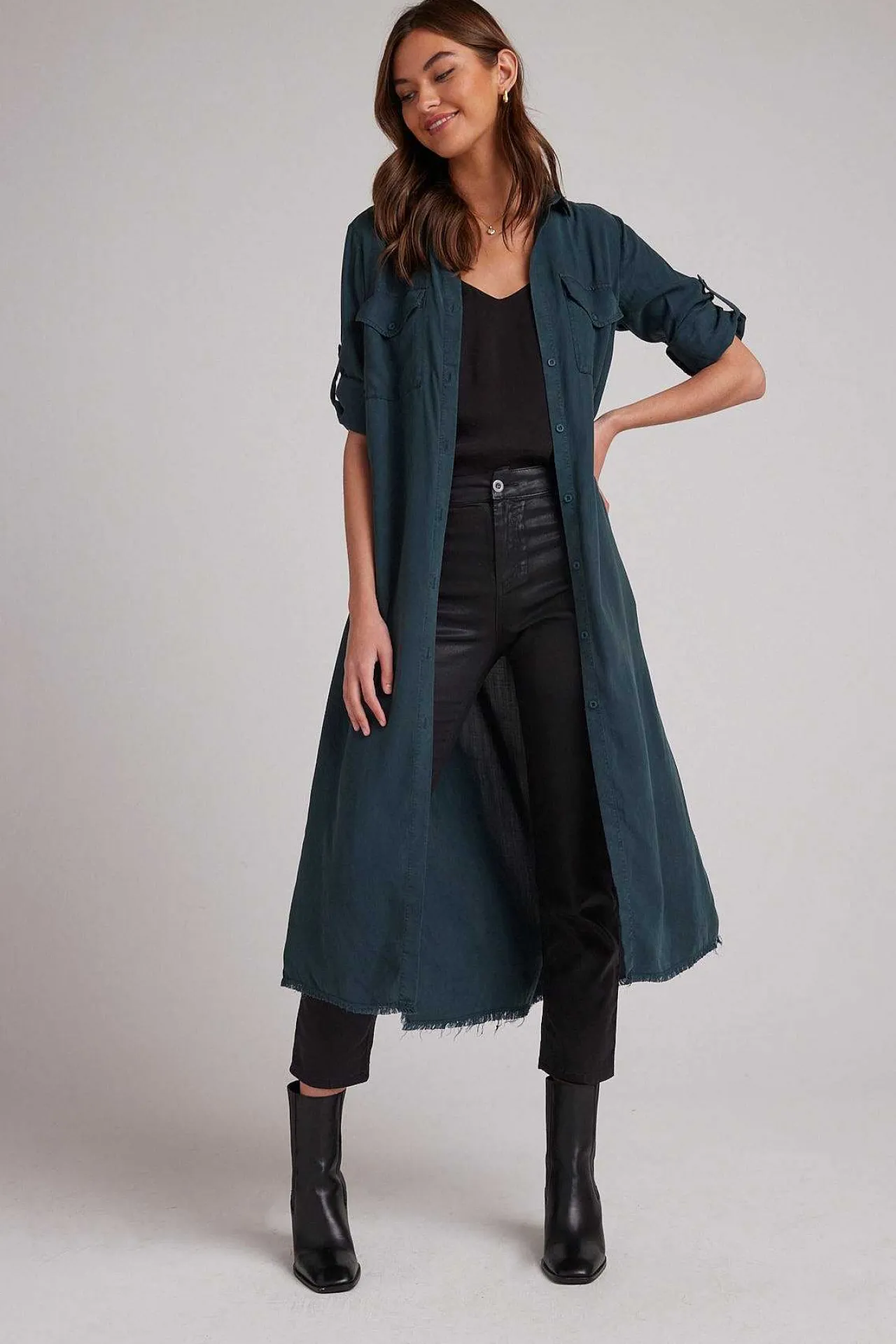 Maxi-Shirtjurk - Jade Night>Bella Dahl Fashion