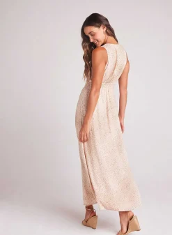 Midi-Jurk Met V-Hals - Salvador Zandprint><noscript><img width=