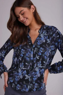 Overhemd Met Gesmokte Schouder - Frosted Bloemenprint>Bella Dahl Flash Sale