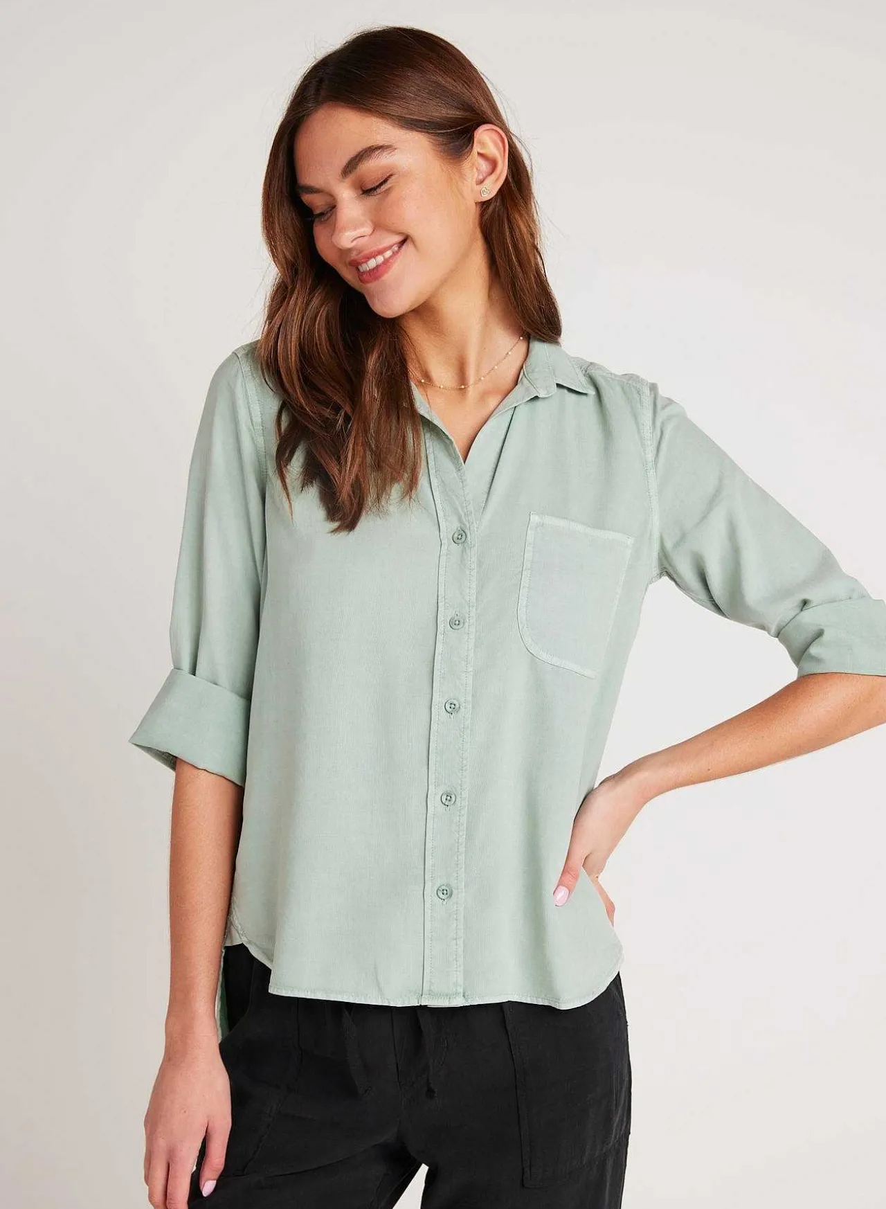 Overhemd Staart Button Down - Oase Groen>Bella Dahl Hot