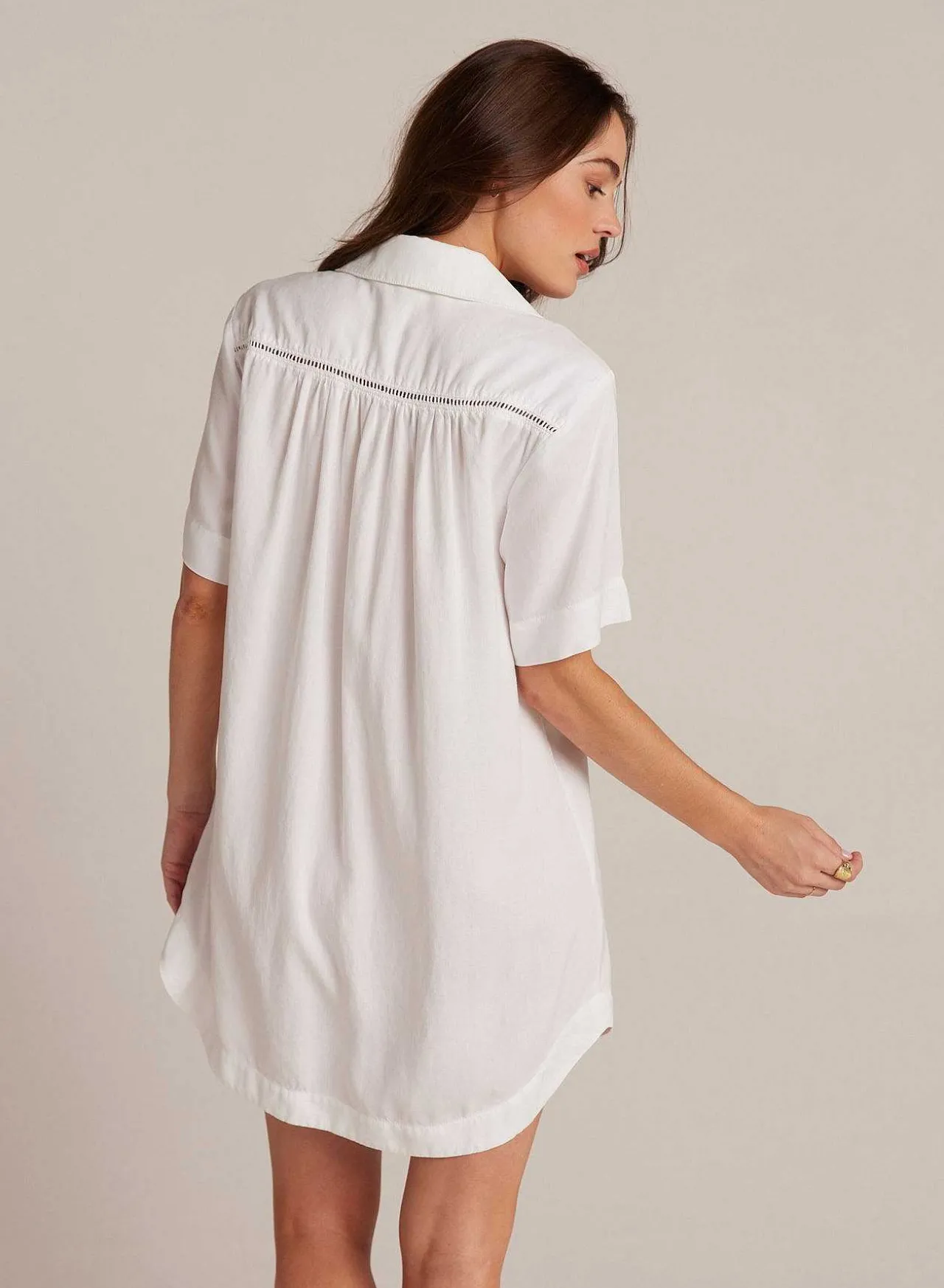 Overhemdjurk Met Ladderafwerking - Wit>Bella Dahl Sale